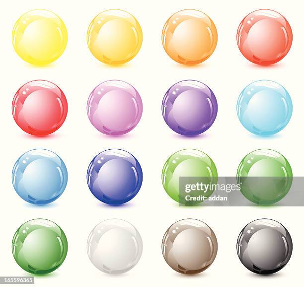 stockillustraties, clipart, cartoons en iconen met shiny spheres - dew