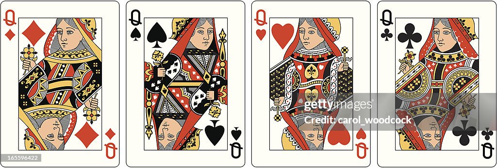 Four Queens Two playing card