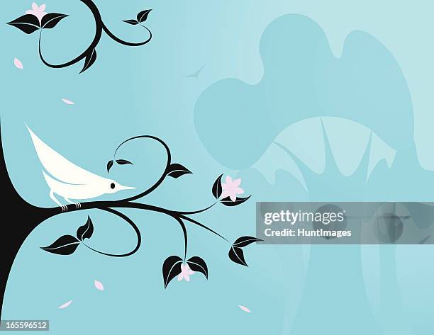 warbler petals - warbler stock illustrations