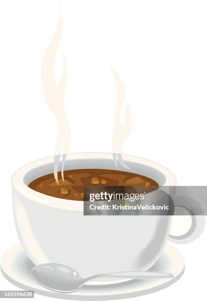 coffee - chocolate spoon stock illustrations