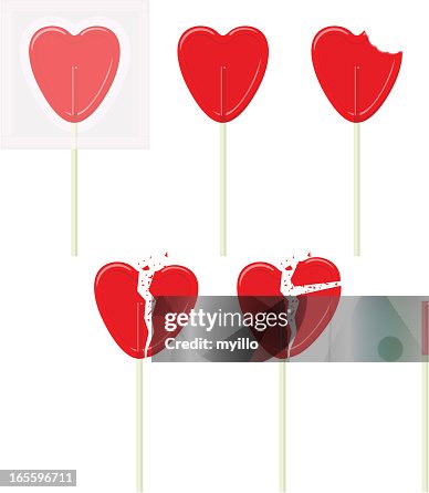 Heart shape lollypop Heart shape lollypop