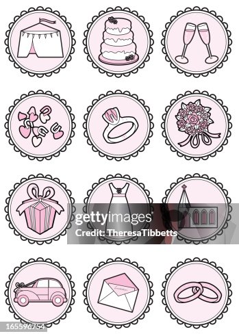 Wedding icon set Wedding icon set