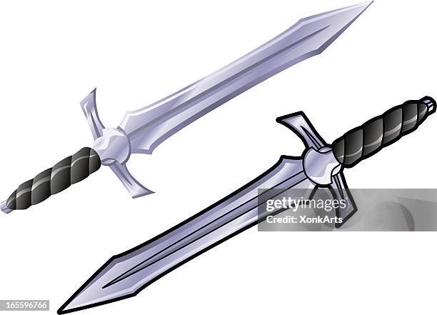 medieval dagger - dagger isolated stock illustrations
