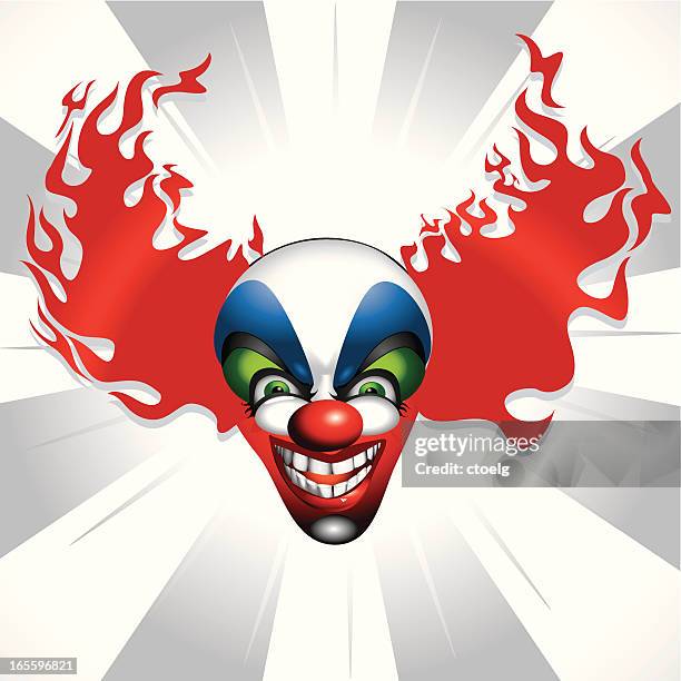 clown with red hair - cabaret stock illustrations