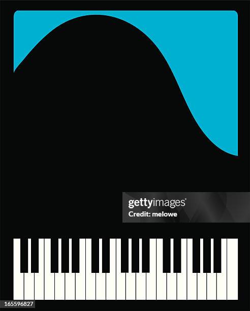 stockillustraties, clipart, cartoons en iconen met top view of a grand piano - piano