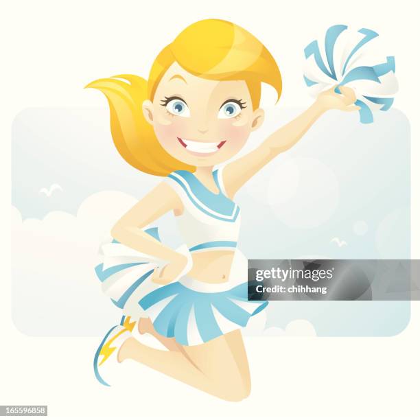 bring it on _ blonde - ponytail vector stock illustrations