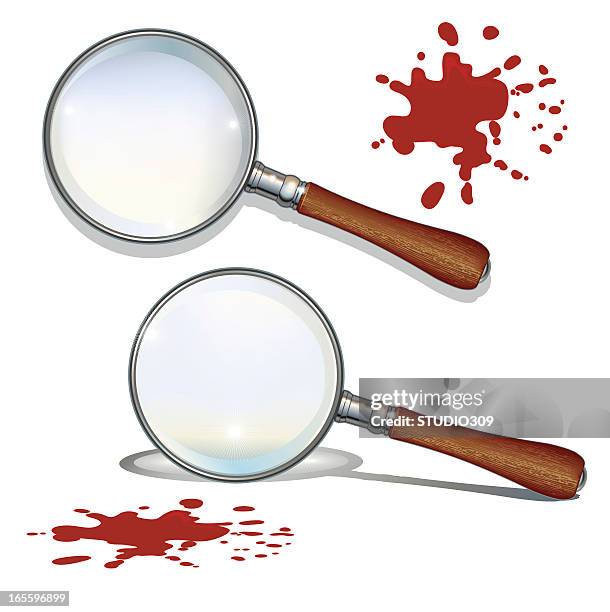 magnifying glass with bonus! - sherlock holmes stock illustrations