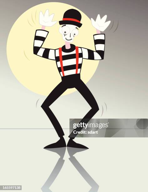 mime - pantomime stock illustrations
