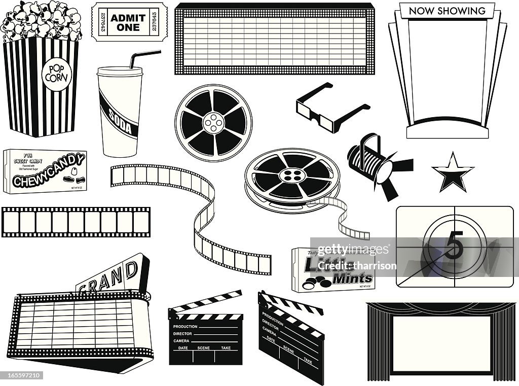 Composants Film en noir et blanc
