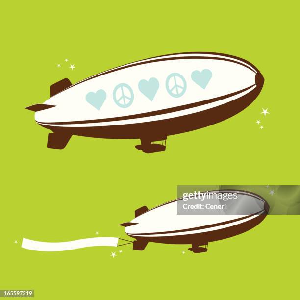 zeppelin! - luftschiff stock-grafiken, -clipart, -cartoons und -symbole