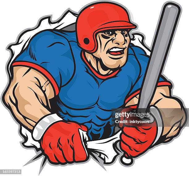 baseball ripper - softball bat stock illustrations
