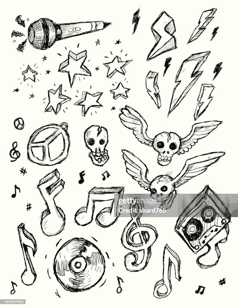 Rock N Roll Doodles
