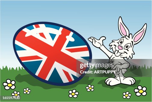 Easter Bunny With England Egg Easter Bunny With England Egg