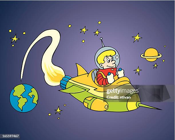 spaceman - zero gravity flight stock illustrations