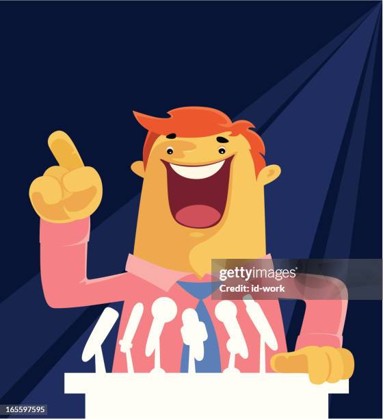 speaker - vector guest speaker stock illustrations