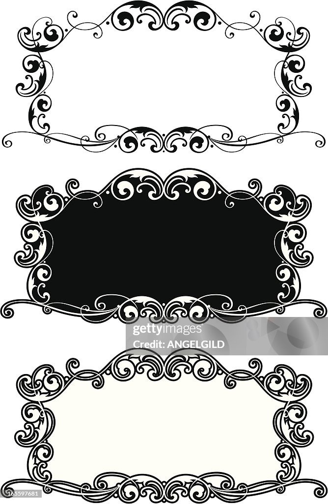 Scroll Lettering B Lettering Scroll Panel High-Res Vector Graphic - Getty Images
