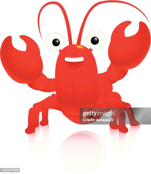 clawed lobster alive - lobster shells stock illustrations