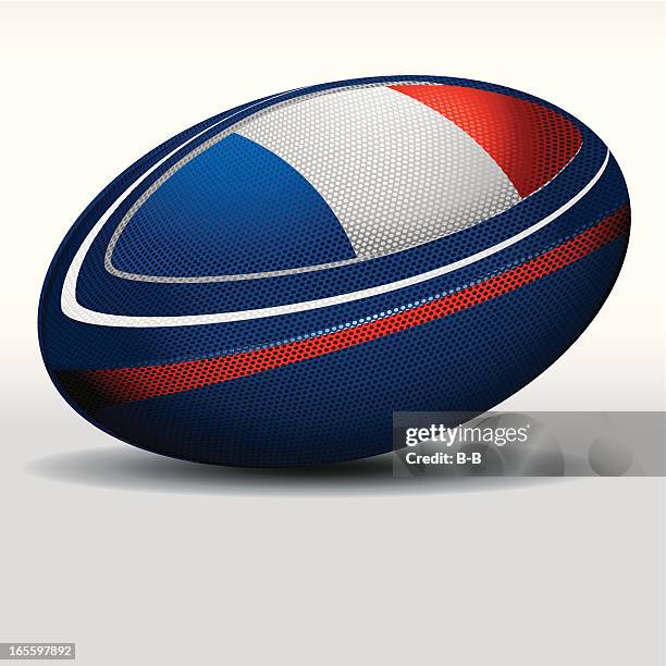 stockillustraties, clipart, cartoons en iconen met rugby ball-france - rugbycompetitie