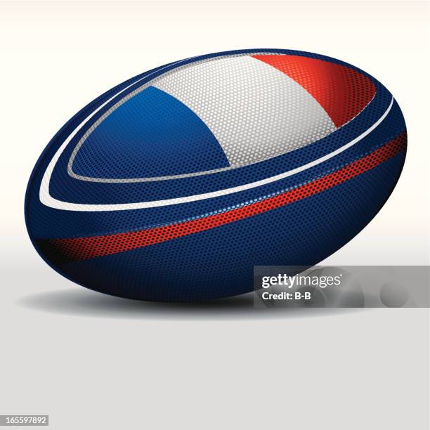 bildbanksillustrationer, clip art samt tecknat material och ikoner med rugby ball-france - rugby