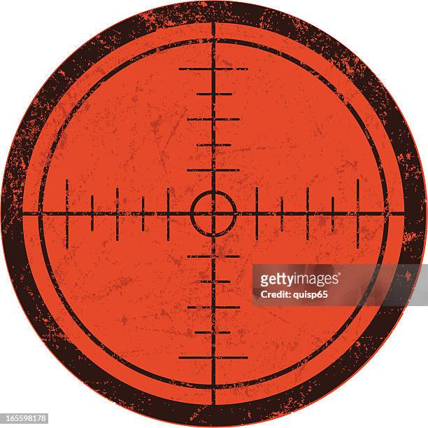 rifle scope crosshairs - crosshair stock illustrations