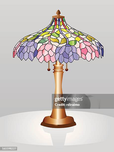 tiffany-style lamp - lamp vector stock illustrations