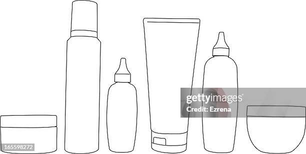 bottles - sunscreen bottle stock illustrations