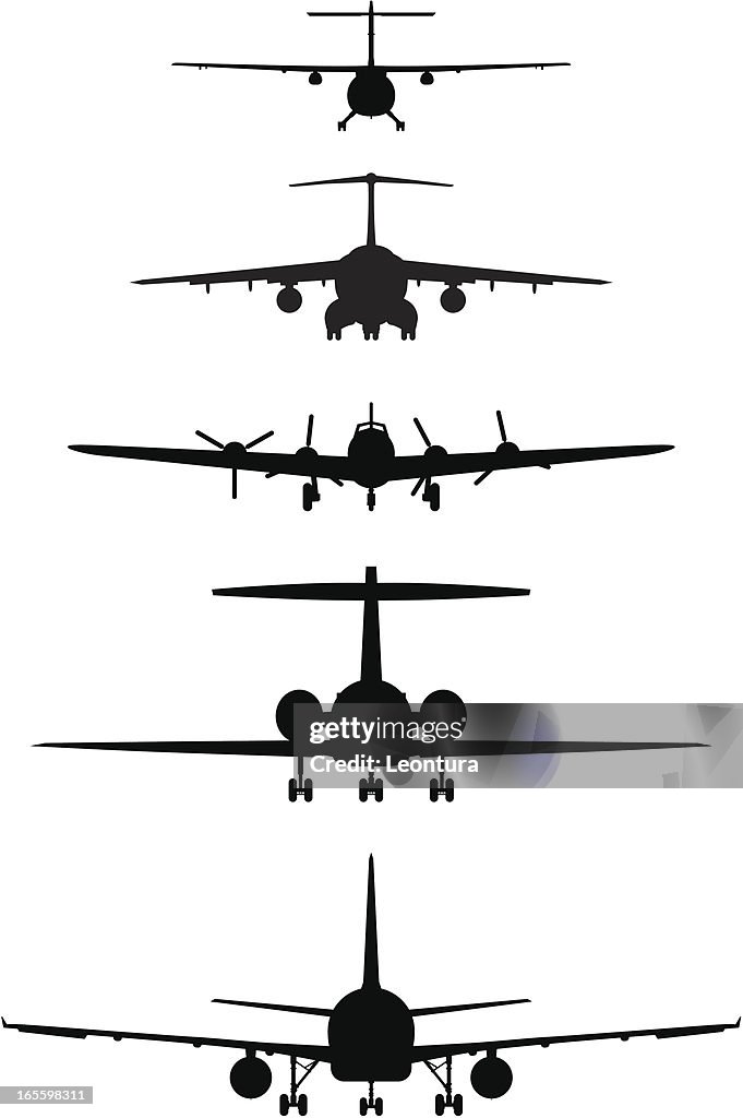 Five Planes From The Front High-Res Vector Graphic - Getty Images