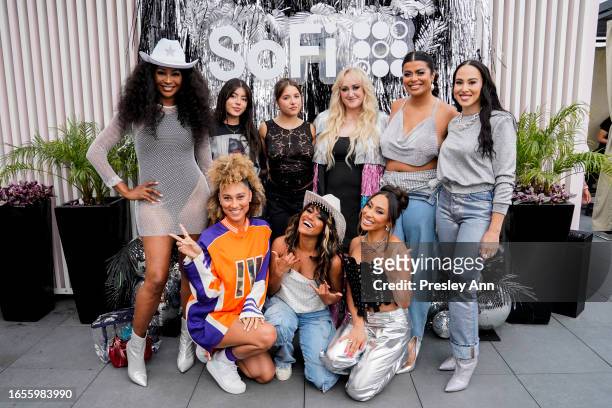 Cynthia Bailey, Eiza Murphy, Kenzie Ziegler, Brittany Broski, Drew Afualo, Meena Harris, Ally Love, Ariana DeBose and Raven Ross attend the SoFi...