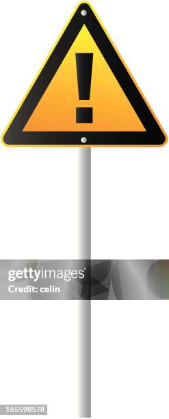 warning sign - reflective surface stock illustrations