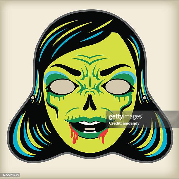 ・ゾンビレディヴィンテージの mask (マスク)シリーズ - zombie girl点のイラスト素材／クリップアート素材／マンガ素材／アイコン素材