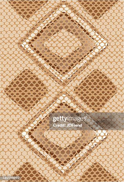 vector snake skin background - diamondback rattlesnake stock illustrations