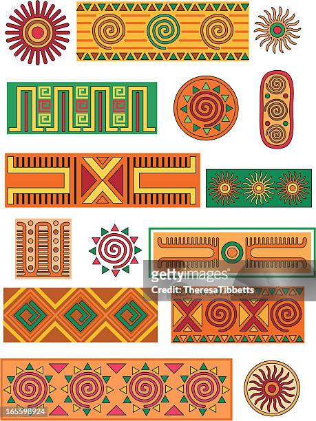 mexican patterns - mexico pattern stock illustrations