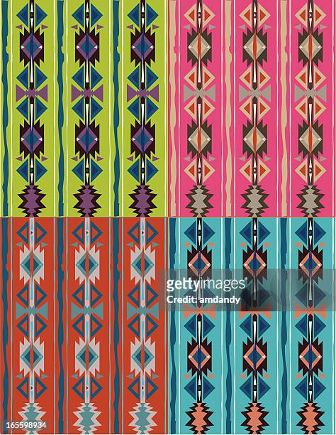 bildbanksillustrationer, clip art samt tecknat material och ikoner med seamless - native american, aztec, mian pattern - southwest usa