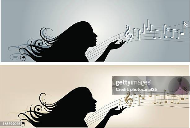 illustrazioni stock, clip art, cartoni animati e icone di tendenza di ragazza e musica - teenager alter