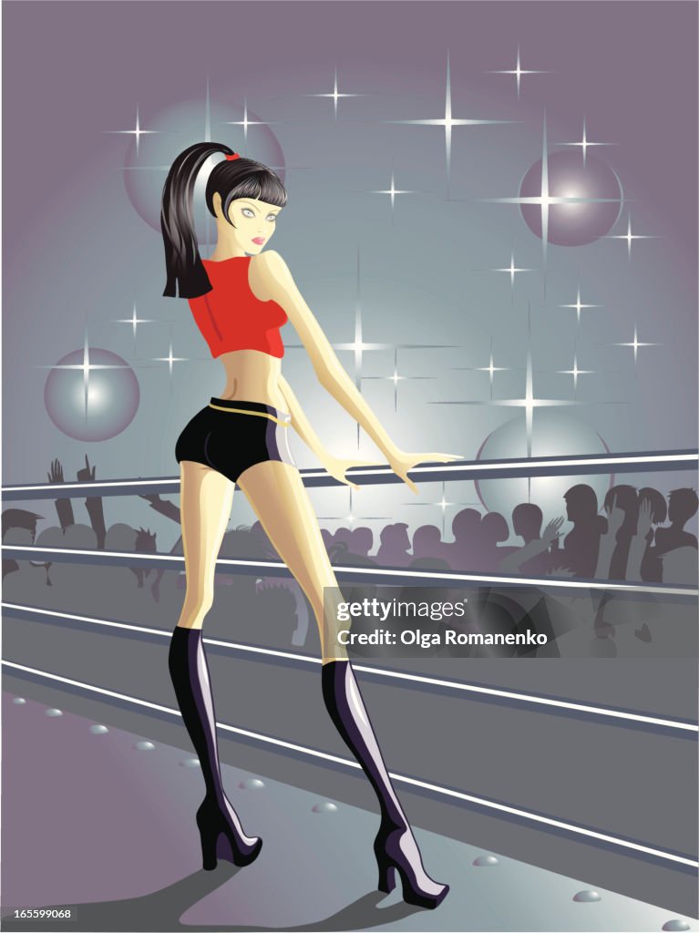 Pretty girl in the night club