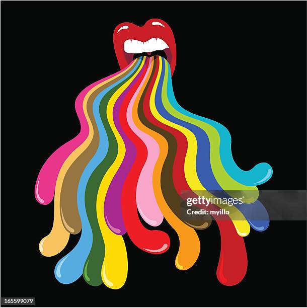 pop talking - lips stock illustrations