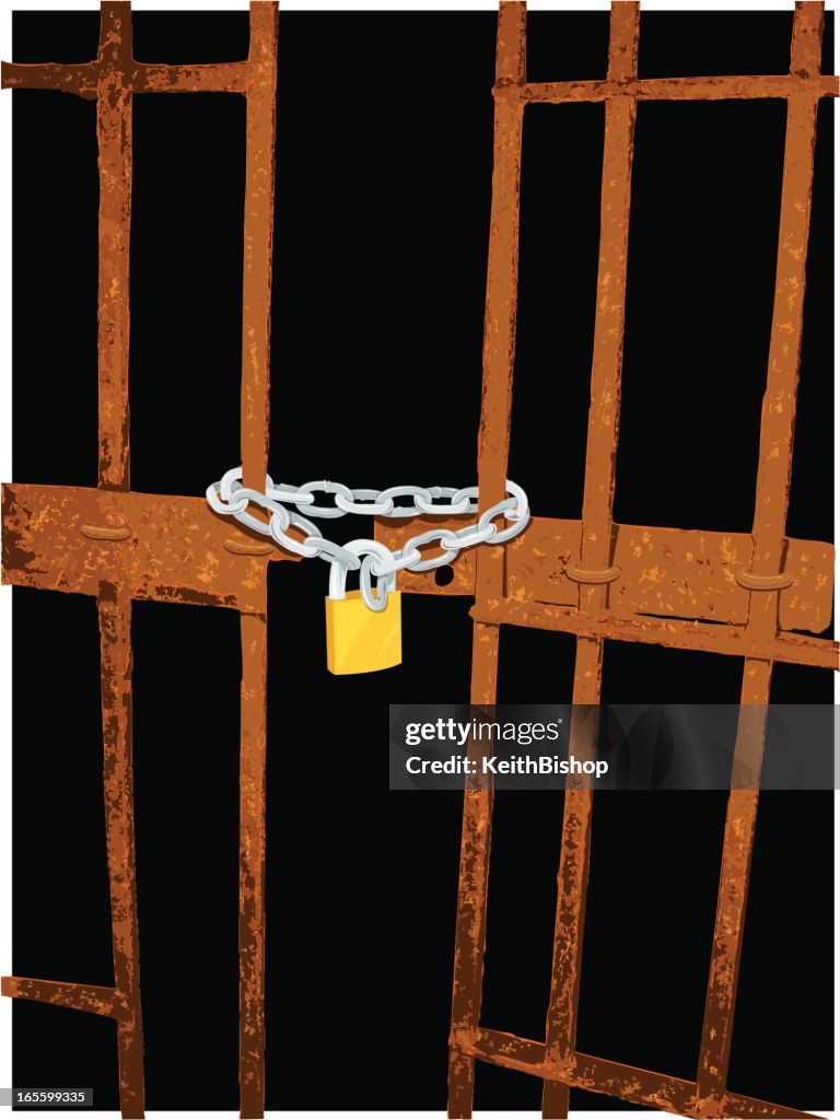 Prison Chain Types Prison Cell With Pad Lock And Chain High-Res Vector Graphic - Getty Images