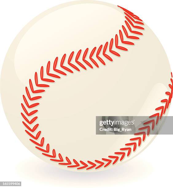 3d baseball - baseball stitching stock illustrations
