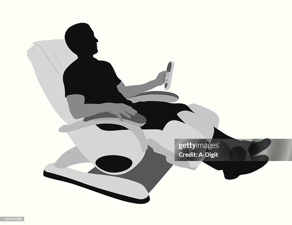 Massage Chair Vector Silhouette