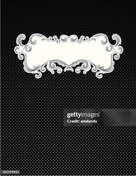 vector - ellaborate elegant background plaque - mirror frame stock illustrations