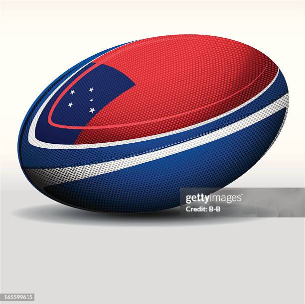 rugby ball-samoa - rugby ball stock illustrations