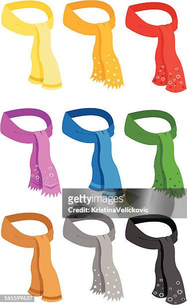scarf - scarf stock illustrations