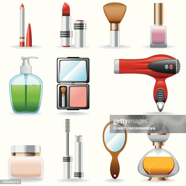 icon set, beauty - mirror ball stock illustrations
