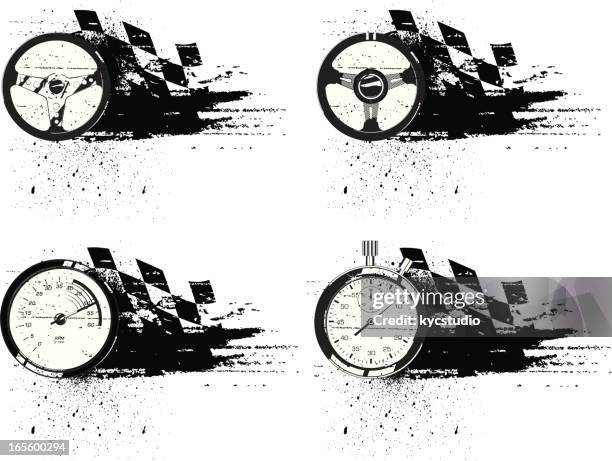 ilustrações, clipart, desenhos animados e ícones de grunge emblems corrida - corrida de carro rally