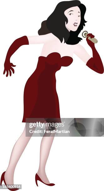 torch singer - nightclub singer stock illustrations