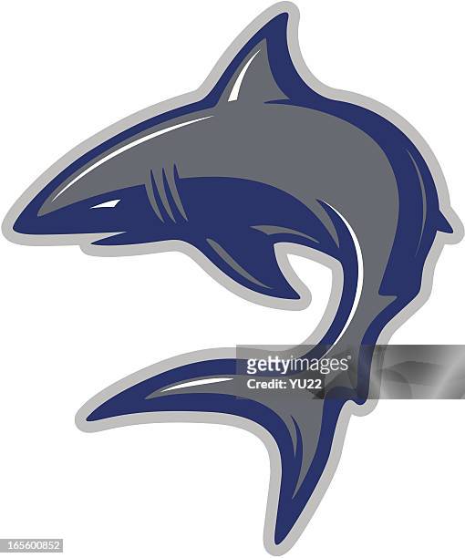 shark mascot - silver shark stock illustrations