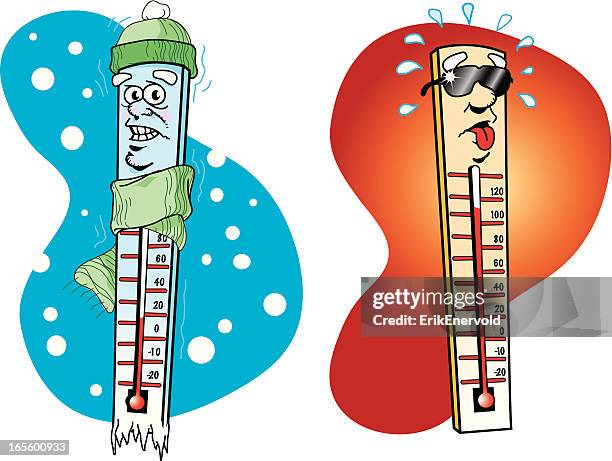 stockillustraties, clipart, cartoons en iconen met hot & cold - bevroren