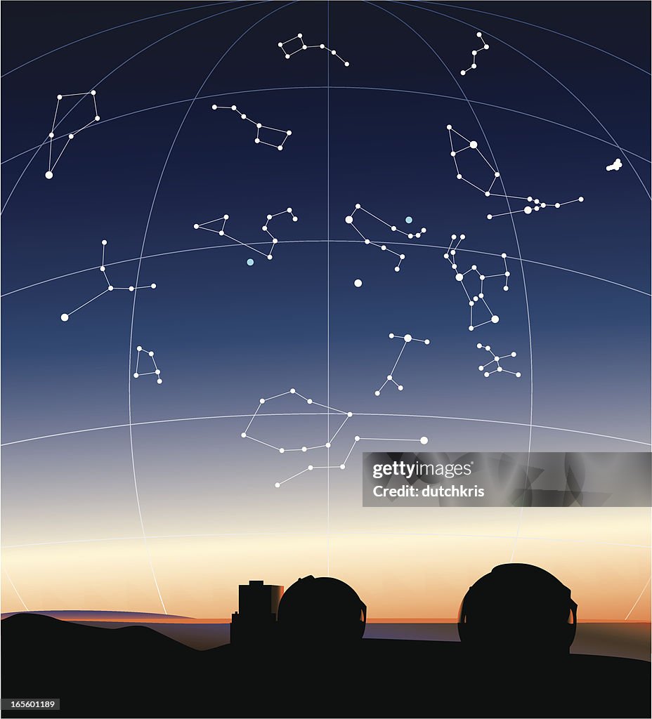 Constellations in the Hawaiian sky