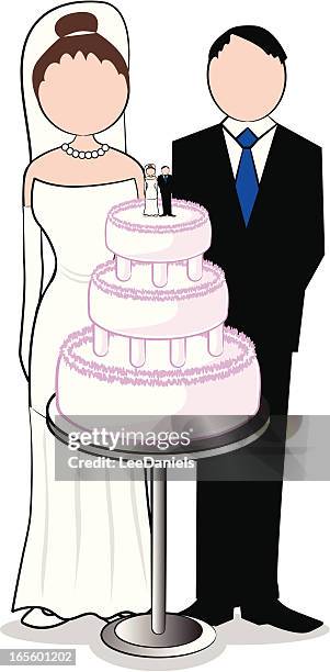 wedding cake - man baking stock illustrations