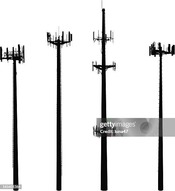 handy towers - antena stock-grafiken, -clipart, -cartoons und -symbole